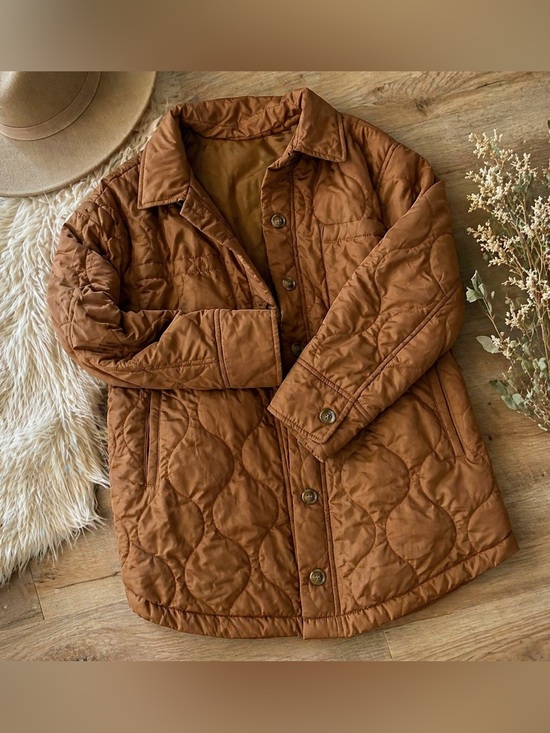 saltwater LUXE Jackets & Blazers - saltwater LUXE Quilted Jacket in Warm Caramel Brown